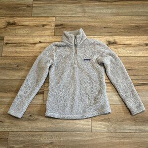 Women's Patagonia Los Gatos 1/4 Zip Fleece Pullover SZ XS Light Gray Logo